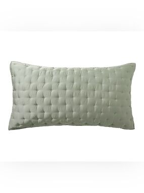 NWT Pottery Barn Tencel Quilted King Pillow Sham in Eucalyptus